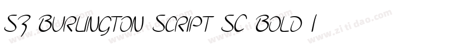 SF Burlington Script SC Bold Italic字体转换